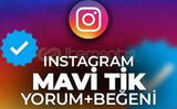 İnstagram Mavi tikklı yorum (isteğe bağlı yazı)