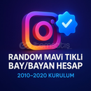İNSTAGRAM MAVİ TİKLİ BAY/BAYAN RANDOM HESAP 