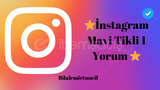  Instagram Mavi Tikli Hesaptan 1 Yorum [TÜRK]