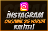 İnstagram organik 25 Yorum (kaliteli)