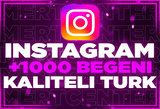 ⭐İNSTAGRAM TÜRK 1000 BEĞENİ⭐