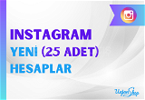 Instagram Yeni Hesaplar ( 25 Adet )