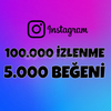 İNSTEGRAM 100K İZLENME 5K BEĞENİ 