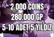 iOS | 2.000 Coins + 280K GP + Random 5-10