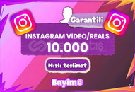 INSTAGRAM 10.000 REELS & VİDEO GÖRÜNTÜLENME / GARANTİLİ