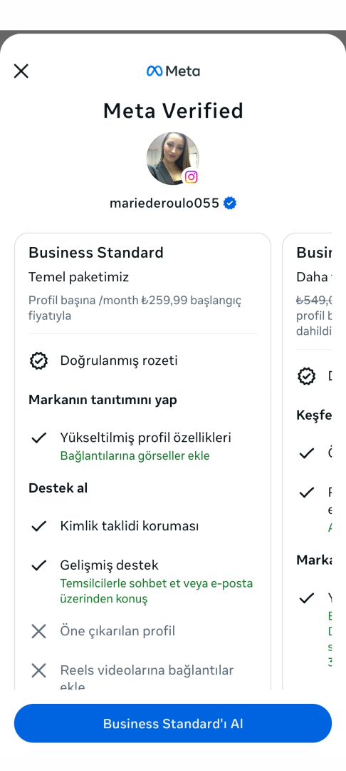 İşletme Meta verified hesap  İşletme Meta verified hesap