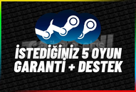 ⭐İSTEDĞİNİZ 5 OYUN ⭐GARANTİ+DESTEK⭐