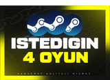 İstediğin 4 Oyun + Garanti/Destek