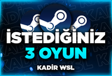 İstediğiniz 3 Oyun + Garanti