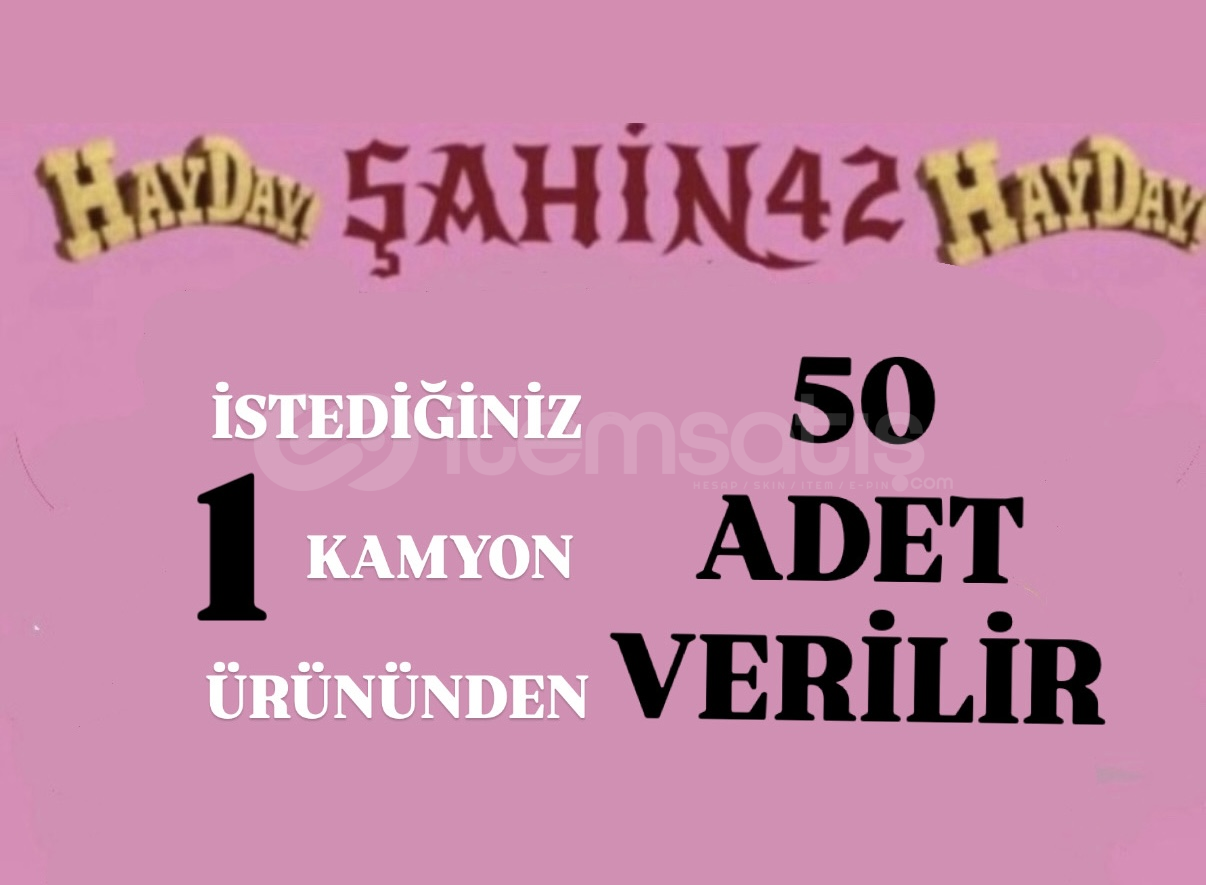 İSTEDİĞİNİZ 1 ÜRÜNDEN 50 ADET  İSTEDİĞİNİZ 1 ÜRÜNDEN 50 ADET