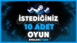 ⭐️İSTEDİĞİNİZ 10 ADET OYUN + GARANTİ + DESTEK