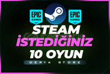 İstediğiniz 10 Oyun + Sınırsız Garanti & Destek