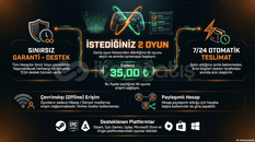 ⭐ İSTEDİĞİNİZ 2 OYUN | 7/24 TESLİMAT ⭐