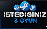 İstediğiniz 3 Oyun+Garanti