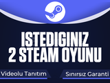 Steam İstediğiniz 2 Oyun [Sınırsız Garanti]