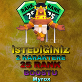 İstediğiniz 2 tane karakter 25 rank yapılır 