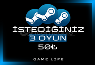 ⭐️İSTEDİĞİNİZ 3 ADET OYUN⭐️