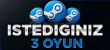 İstediğiniz 3 Adet oyun + Garanti + Destek