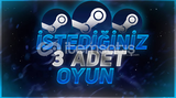 ✨️ İstediğiniz 3 Adet Steam Oyun