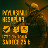 ISTEDIGINIZ 3 ADET STEAM OYUNU GARANTİLİ HESAP