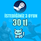 İstediğiniz 3 Oyun 30 TL