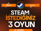 ⭐ İstediğiniz 3 Oyun + Garanti⭐+1500 OYUN !