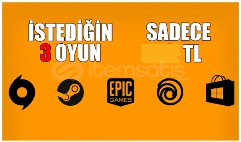İstediğiniz 3 Oyun + Garanti İstediğiniz 3 Oyun + Garanti