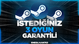 İstediğiniz 3 Oyun + Garanti