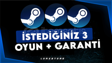 ⭐İSTEDİĞİNİZ 3 OYUN + GARANTİ⭐