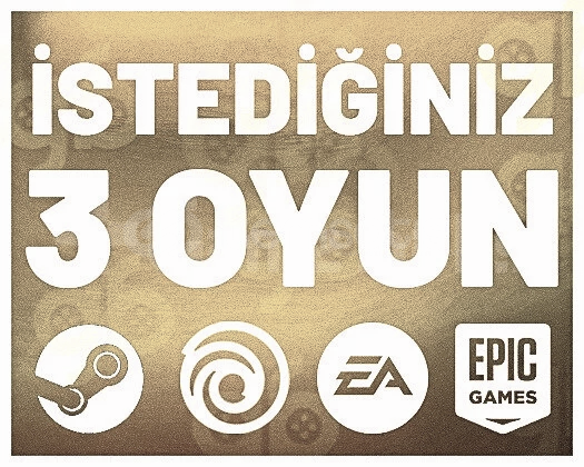 İstediğiniz 3 Oyun +Garanti İstediğiniz 3 Oyun +Garanti