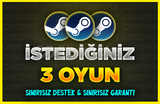 İstediğiniz 3 Oyun + Garanti