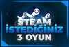 ⭐İSTEDİĞİNİZ 3 OYUN + GARANTİ + 7/24 OTO⭐