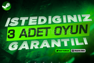 İstediğiniz 3 Oyun + Garanti İstediğiniz 3 Oyun + Garanti