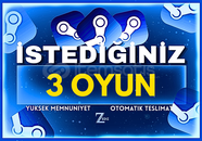 İstediğiniz 3 Oyun + Garanti