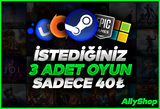 İSTEDİĞİNİZ 3 OYUN + [GARANTİ] + [DESTEK]