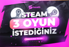 ⭐ İstediğiniz 3 Oyun [Garanti - Destek]