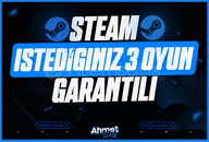 İstediğiniz 3 Oyun + Garanti + Destek