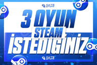 ⭐İSTEDİĞİNİZ 3 OYUN + GARANTİ & DESTEK⭐