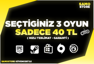istediginiz 3 Oyun & Garanti & Destek & istediginiz 3 Oyun & Garanti & Destek &