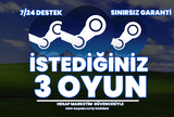İSTEDIĞINIZ 3 OYUN + GARANTI +DESTEK