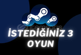 İstediğiniz 3 Oyun + Garanti+ Sınırsız Destek