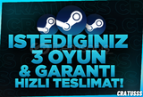 İstediğiniz 3 Oyun + Garanti & Destek