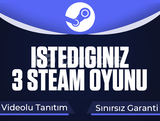 ✅ İstediğiniz 3 Oyun [GARANTİ + SORUNSUZ] ✅