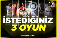 ⭐İSTEDİĞİNİZ 3 OYUN + GARANTİ VE DESTEK⭐