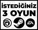 İSTEDİĞİNİZ 3 OYUN + SINIRSIZ GARANTİ