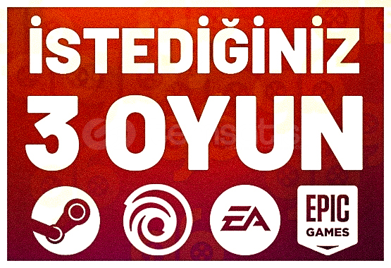 İstediğiniz 3 Oyun + Sınırsız Garanti İstediğiniz 3 Oyun + Sınırsız Garanti