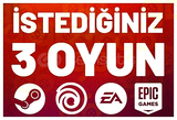 İstediğiniz 3 Oyun + Sınırsız Garanti