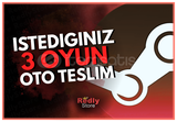 İSTEDİĞİNİZ 3 OYUN + SINIRSIZ GARANTİ + DESTEK