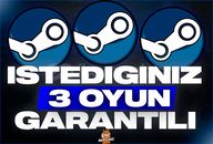 İstediğiniz 3 Oyun ⭐ Sınırsız Garanti Destek