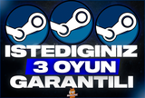 İstediğiniz 3 Oyun ⭐ Sınırsız Garanti Destek